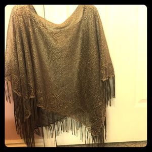 gold shimmer shawl